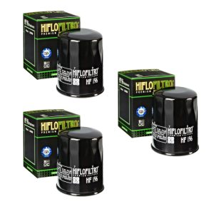 Hiflofiltro HF196 Oil Filter 3 Pack Polaris Frontier Touring Sportsman 600 700 - HF196