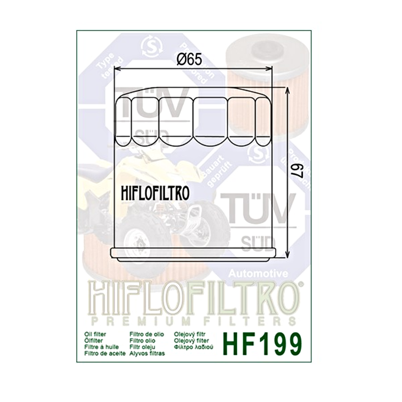 Hiflofiltro HF199 Oil Filter 3 Pack Polaris Hawkeye RZR XP Sportsman Scrambler-173256
