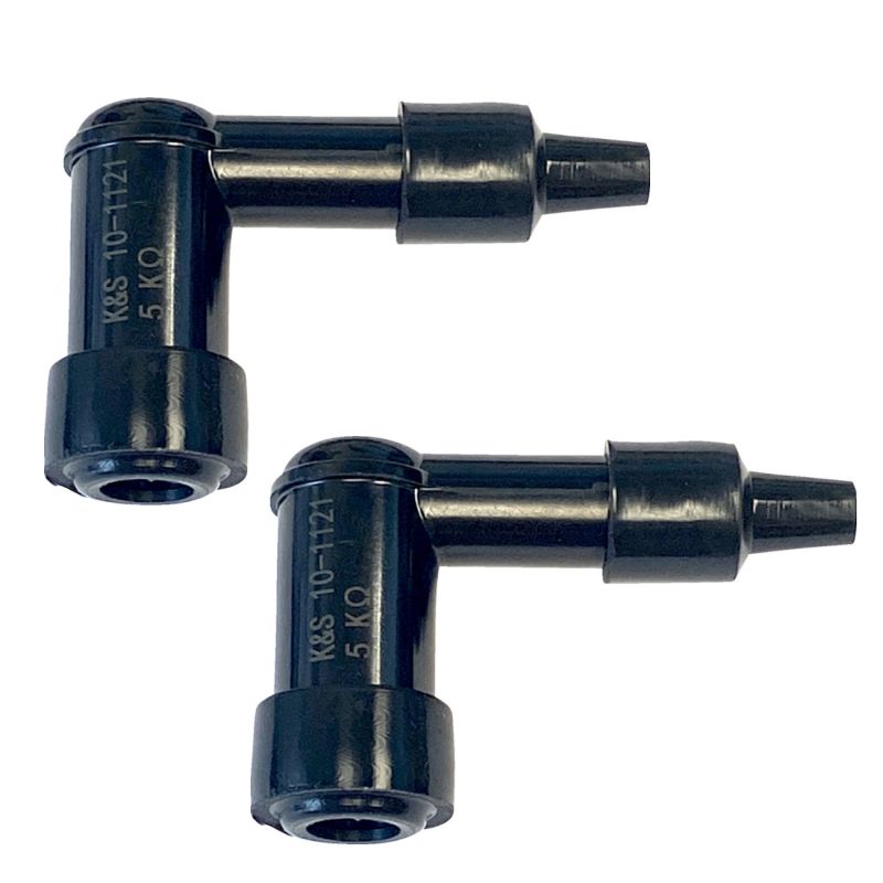 2 K&S Spark Plug Boot Cap Cover Resistor 14mm Snowmobile ATV Motorcycle-0