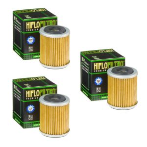 Hiflofiltro HF140 Oil Filter 3 Pack Yamaha YFM350 YFM400 Big Gear Warrior Kodiak - HF142