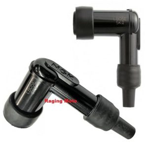 2 NGK Spark Plug Boot Cap Cover Resistor LB05E 90 Degree ATV Motorcycle Snow-0