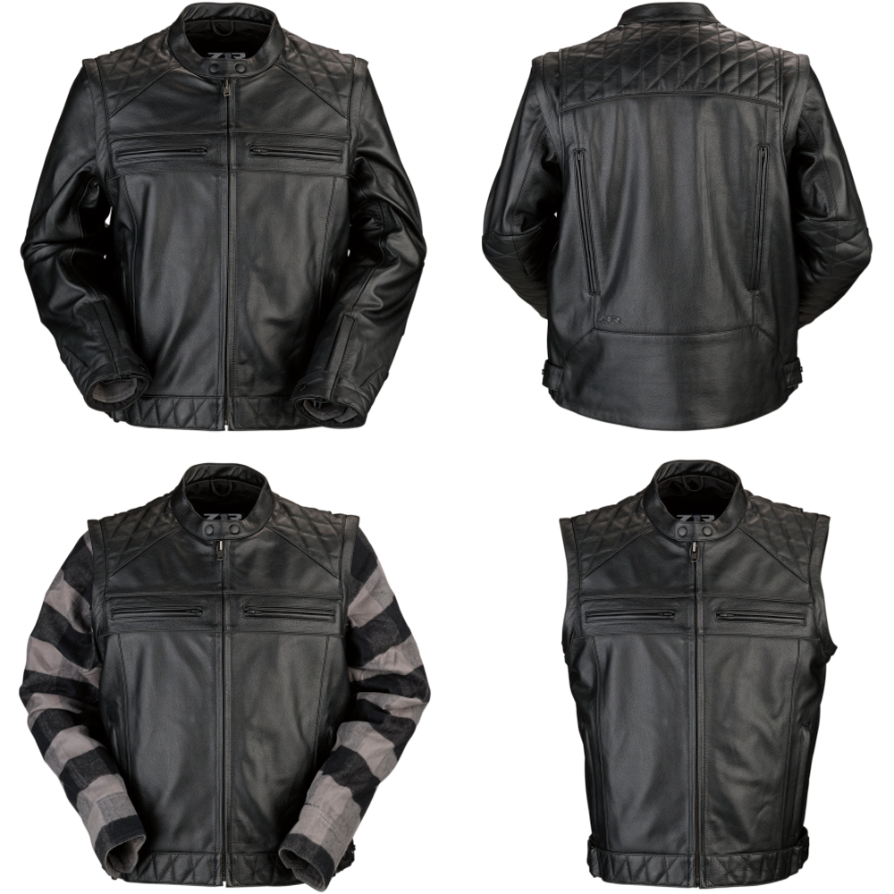 Z1R Ordinance 3 in 1 Leather Jacket Black