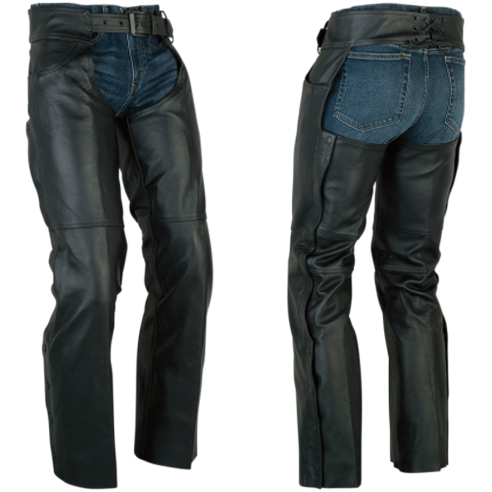 Z1R Sabot Leather Chap Black