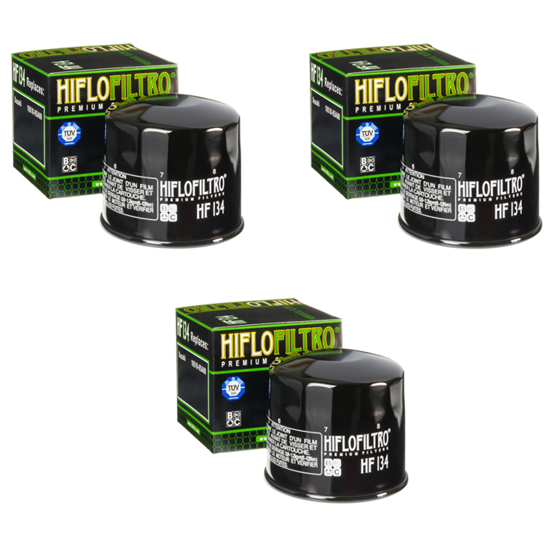 Hiflofiltro HF134 Oil Filter 3 Pack Suzuki Intruder 700G, GV1200 GL Madura