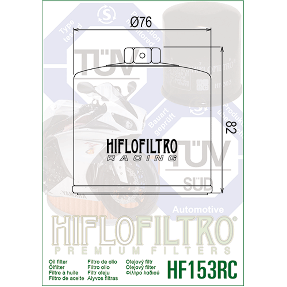 Hiflofiltro 3 Pack Oil Filter HF153RC Black Ducati 1098S,Monster 620,Monster 900-195857