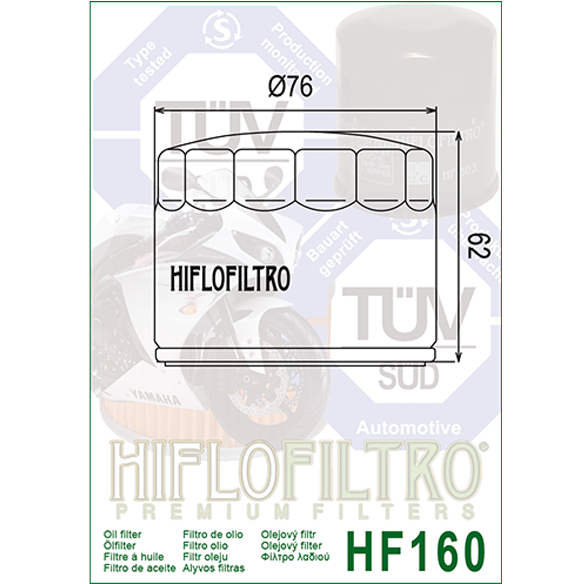 Hiflofiltro HF160 Oil Filter 3 Pack BMW R 1200 ST, R 1200 RT, S1000XR-195871