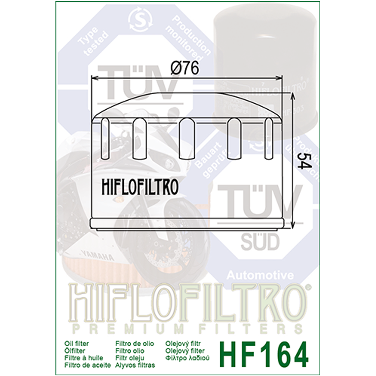 Hiflofiltro HF164 Oil Filter 3 Pack BMW R 1200 ST, C650 Sport, R 1200 S-195861