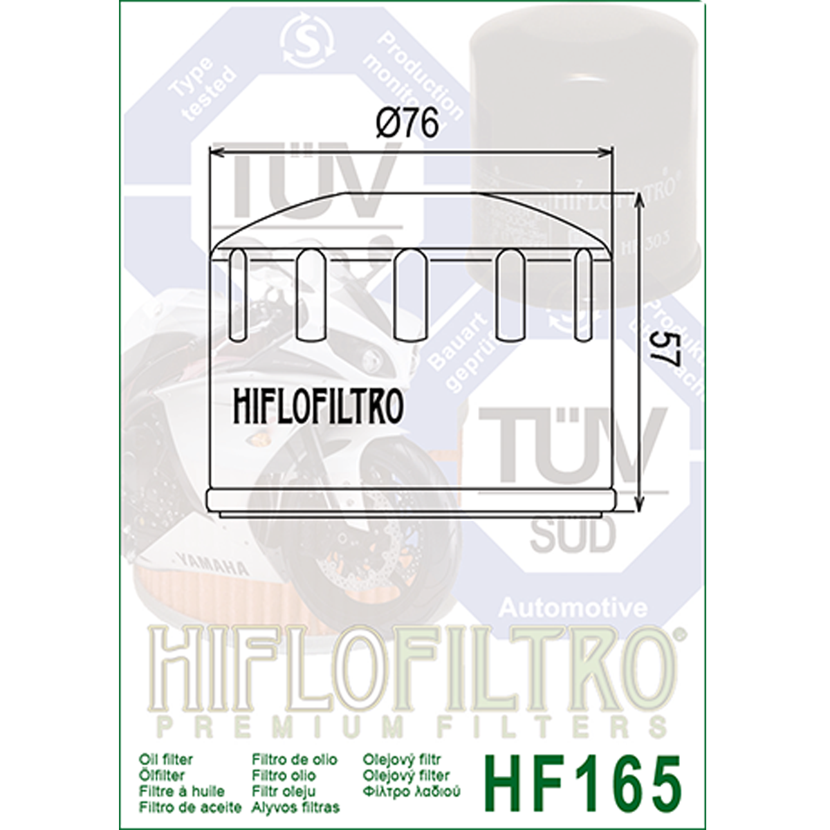 Hiflofiltro HF165 Oil Filter 3 Pack BMW F800S, BMW F800ST-195864