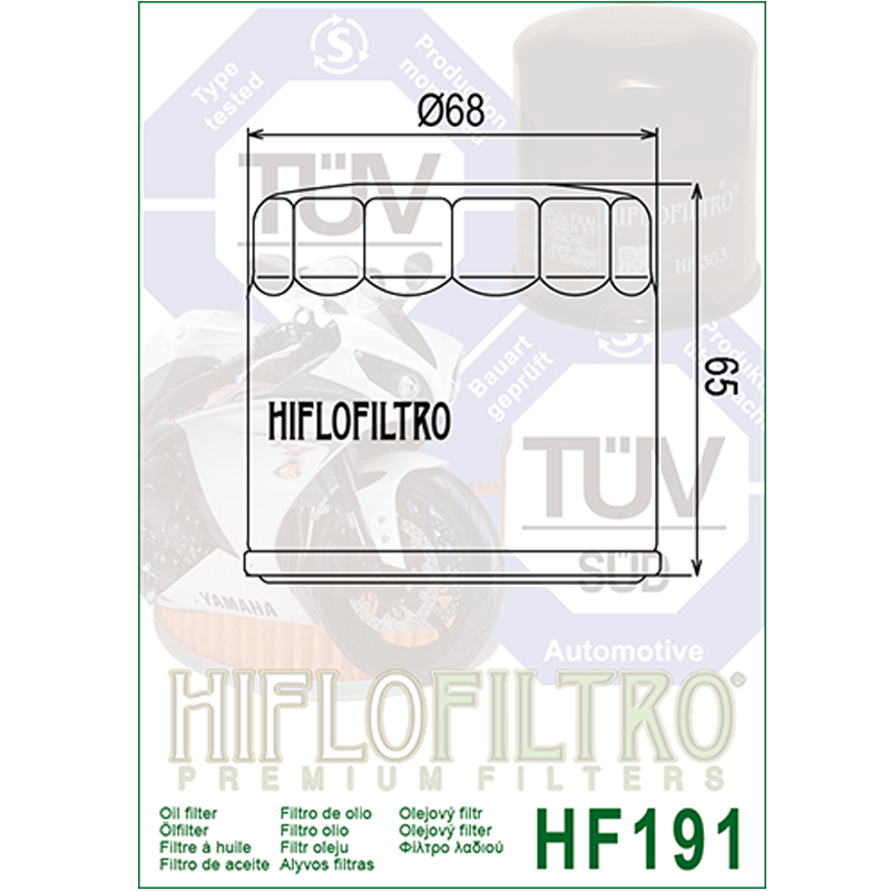 Hiflofiltro HF191 Oil Filter 3 Pack Triumph Daytona 955 I, Tiger 955, TT 600-195718