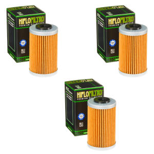 Hiflofiltro HF655 Oil Filter 3 Pack KTM 250 XCF-W 4-Stroke, 250 XC-F