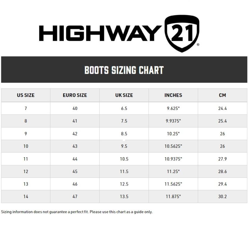 Highway 21 RPM Leather Street Motorcycle Riding Boots - Pick Size-263184