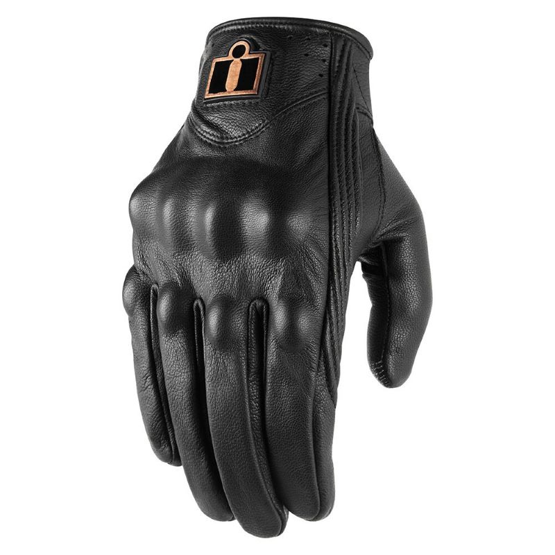 2024 Icon Pursuit Classic Leather Street Motorcycle Black Gloves Pick Size-200350