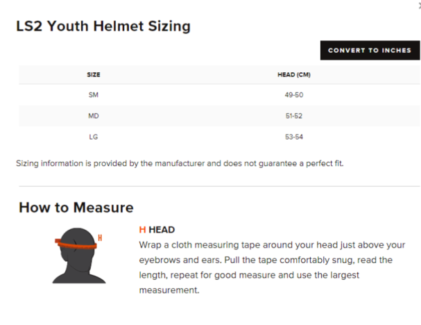 Ls2 Size Chart 2024 LS2 Gate Beast Youth/Kids MX Motocross Offroad Helmet – Pick Size ...