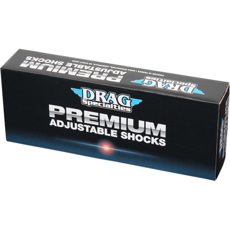 Drag Specialties Premium Adjustable Shocks 11" Nitrogen Black Harley Davidson-208404