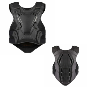 2024 Icon Field Armor 3 Men's Street Motorcycle Black/Stealth Vest - Pick Size-0