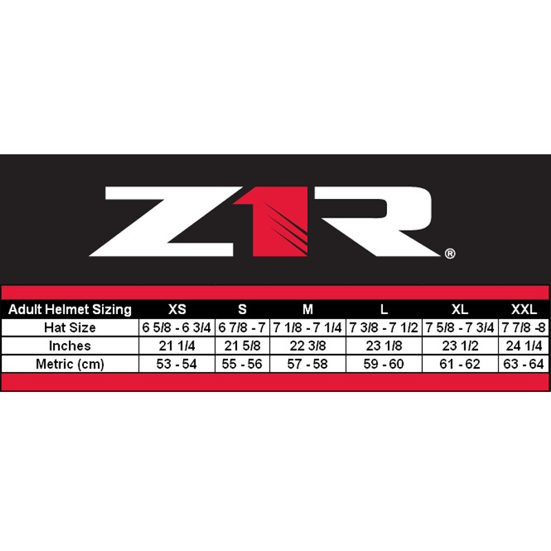 Z1R Warrant Full Face Street Motorcycle Helmet - Pick Size & Color-208293