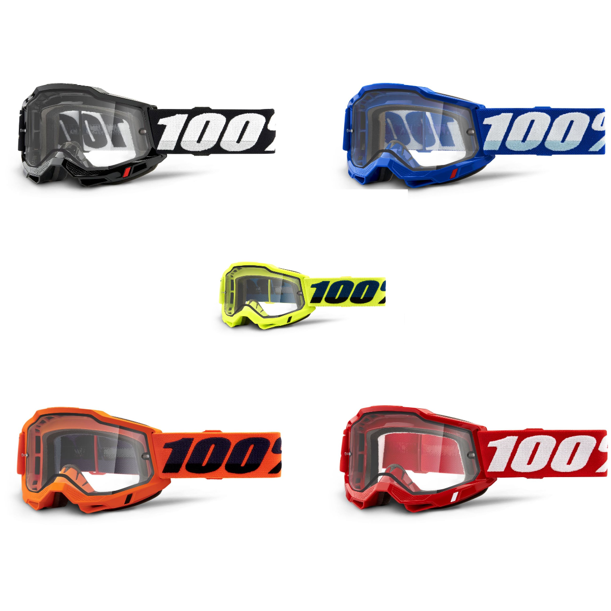 2024 100% Accuri 2 Enduro Motocross Offroad Clear Lens Goggles-0