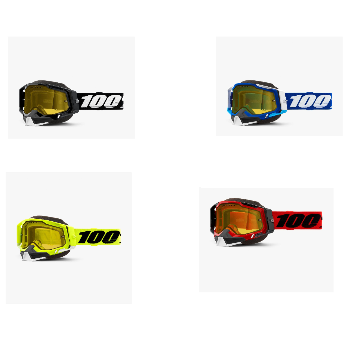 2024 100% Racecraft 2 Snow Motocross Offroad Yellow Lens Goggles-0