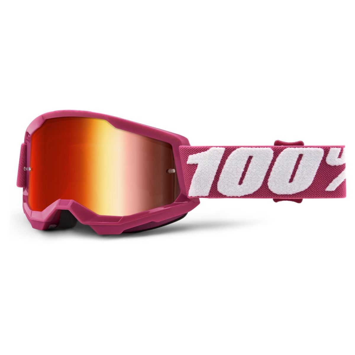 2024 100% Strata 2 Mirror Lens Youth/Kids MX Motocross Offroad Goggles-212683