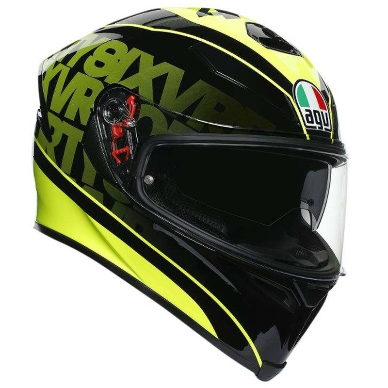 AGV K5 S Fast 46 Full Face Street Motorcycle Black/Yellow Helmet - Pick Size-217767