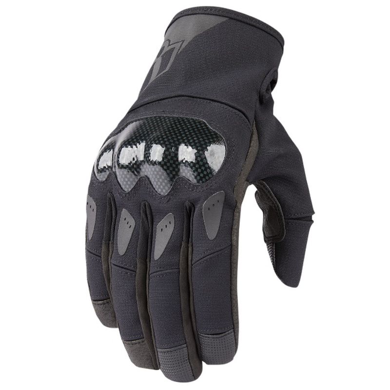 2024 ICON Stormhawk CE Street Riding Motorcycle Gloves - Pick Size / Black-217265