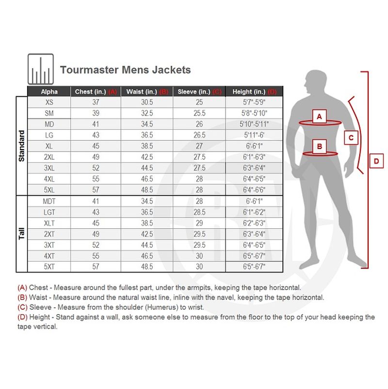 2024 Tourmaster Horizon Line Mens The Trek Adventure Touring Motorcycle Jacket-219205
