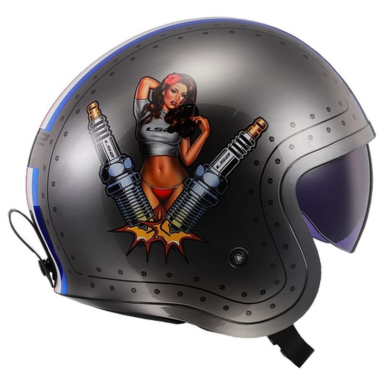 LS2 Spitfire Open Face Street Motorcycle Helmet - Pick Size & Color-234773