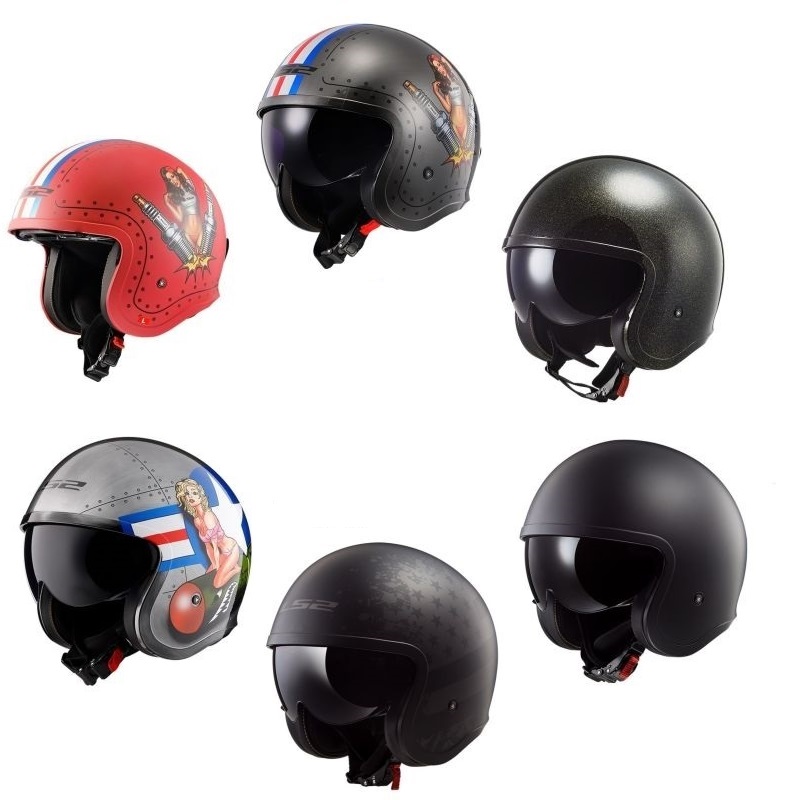 LS2 Spitfire Open Face Street Motorcycle Helmet - Pick Size & Color-0