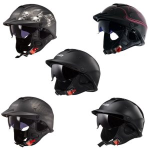 LS2 Rebellion Half Face Street Motorcycle Helmet - Pick Size & Color-0
