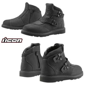 2024 Icon El Bajo2 Street Motorcycle Riding Boots - Pick Size Black-0
