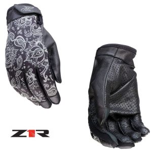 2024 Z1R Women Reflective Street Motorcycle Black Gloves - Pick Size -0