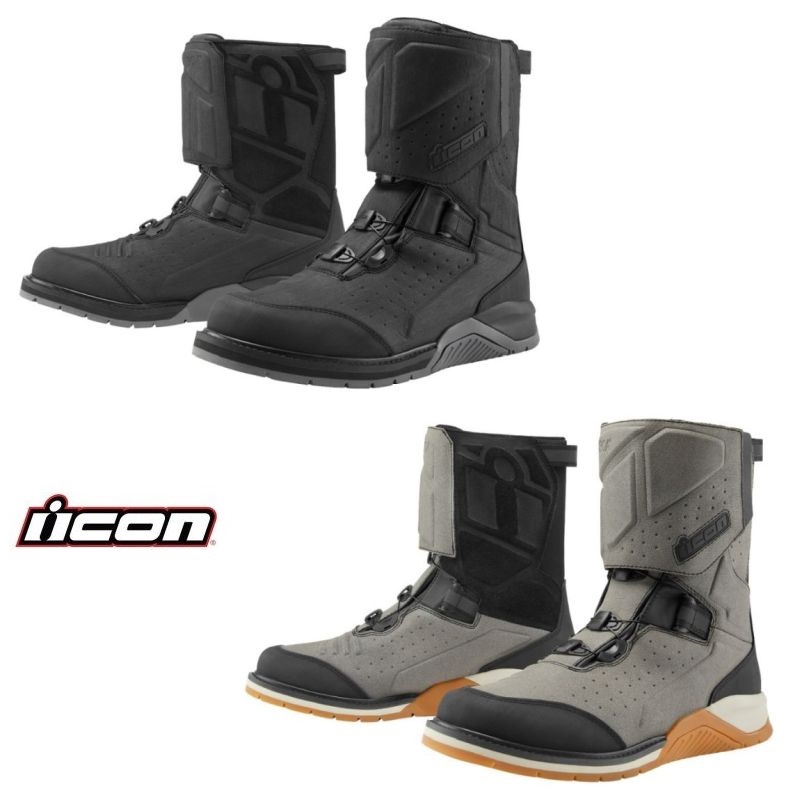 Icon Alcan Waterproof Street Motorcycle Riding Boots - Pick Size & Color-0