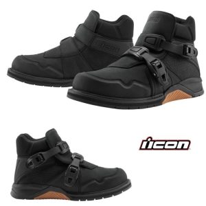 Icon Slabtown Waterproof Street Motorcycle Riding Boots - Pick Size -0