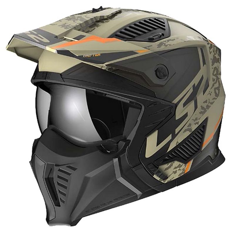 2024 LS2 Drifter Open Face Convertible Street Motorcycle Helmet - Pick Size/Color-249367