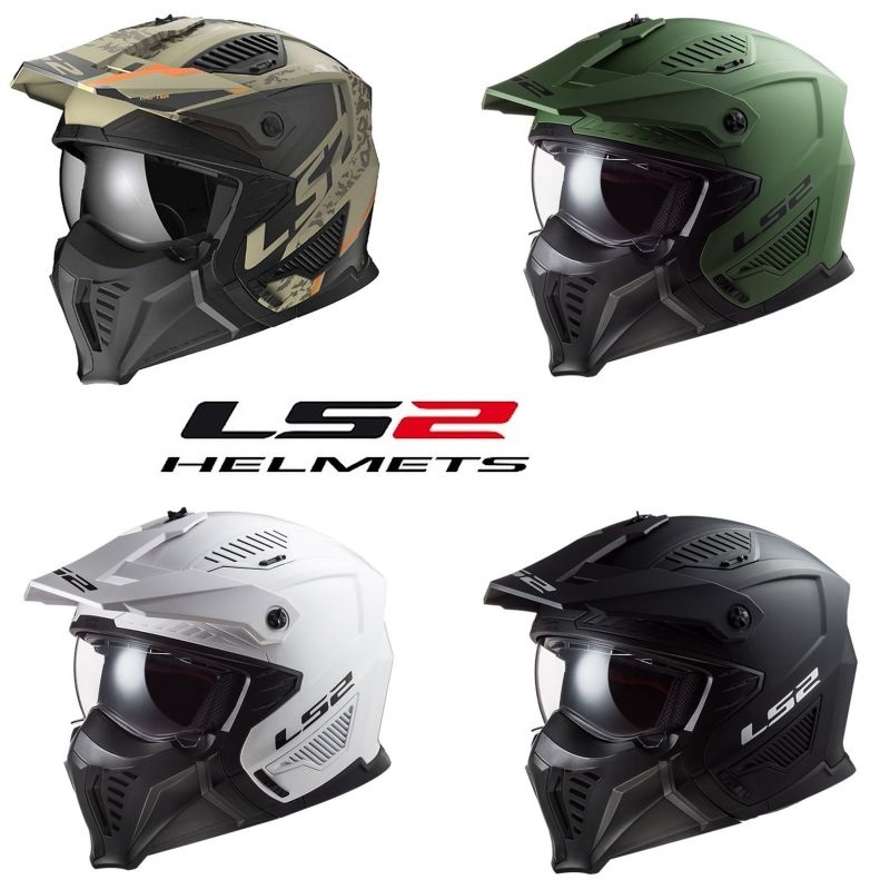 2024 LS2 Drifter Open Face Convertible Street Motorcycle Helmet - Pick Size/Color-0