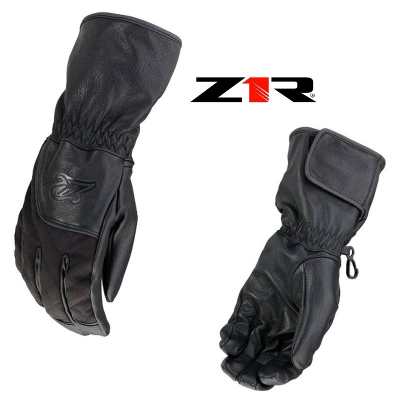 2024 Z1R Women Recoil 2 Motorcycle Riding Leather Black Gloves - Pick Size-0