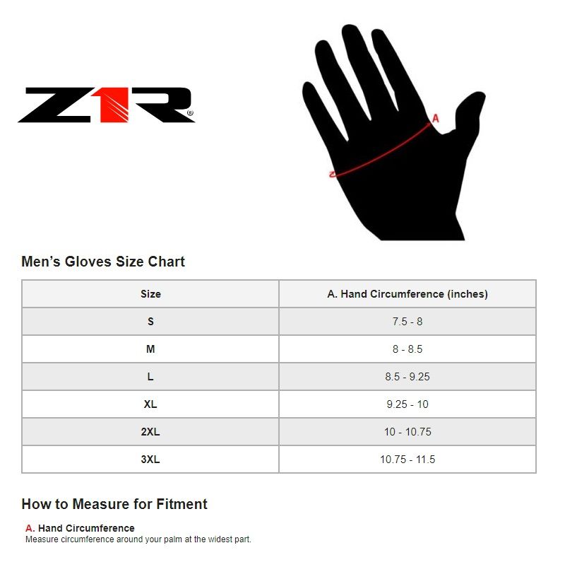 2024 Z1R Recoil 2 Street Motorcycle Riding Leather Gloves - Pick Size-249736