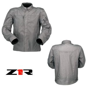 Z1R Wapenshaw Textile Street Motorcycle Grey Jacket - Pick Size-0