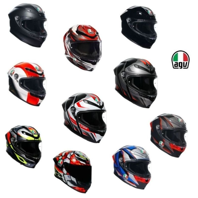 AGV K6 S Full Face Street Motorcycle Riding Helmet - Pick Size & Color-0