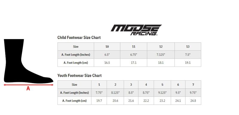 Moose Racing M1.3 Youth/Kids MX Motocross Offroad ATV Boots - Pick Size/Color-258592