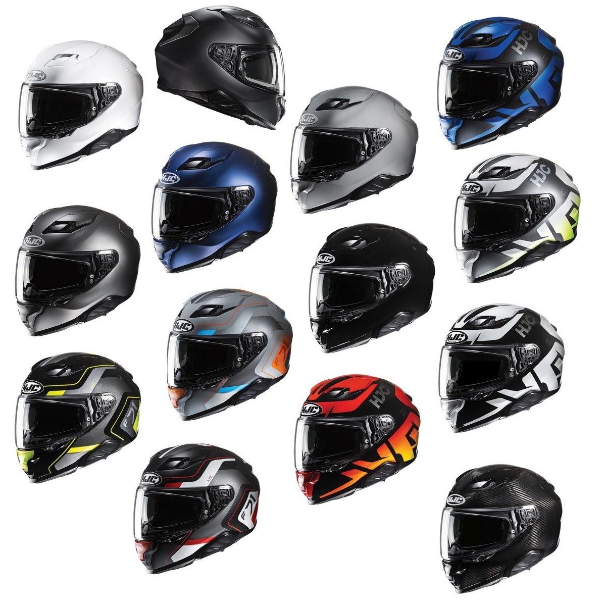 HJC F71 Full Face Street Motorcycle Riding Helmet - Pick Size & Color-0