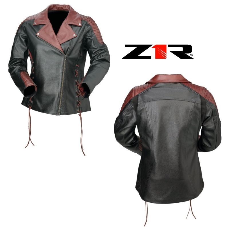 2024 Z1R Combiner Women Street Motorcycle Black/Red Jacket - Pick Size-0