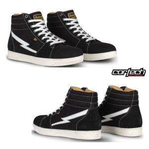 2024 cortech The Slayer Canvas Men Street Motorcycle Black Shoes Pick Size-0