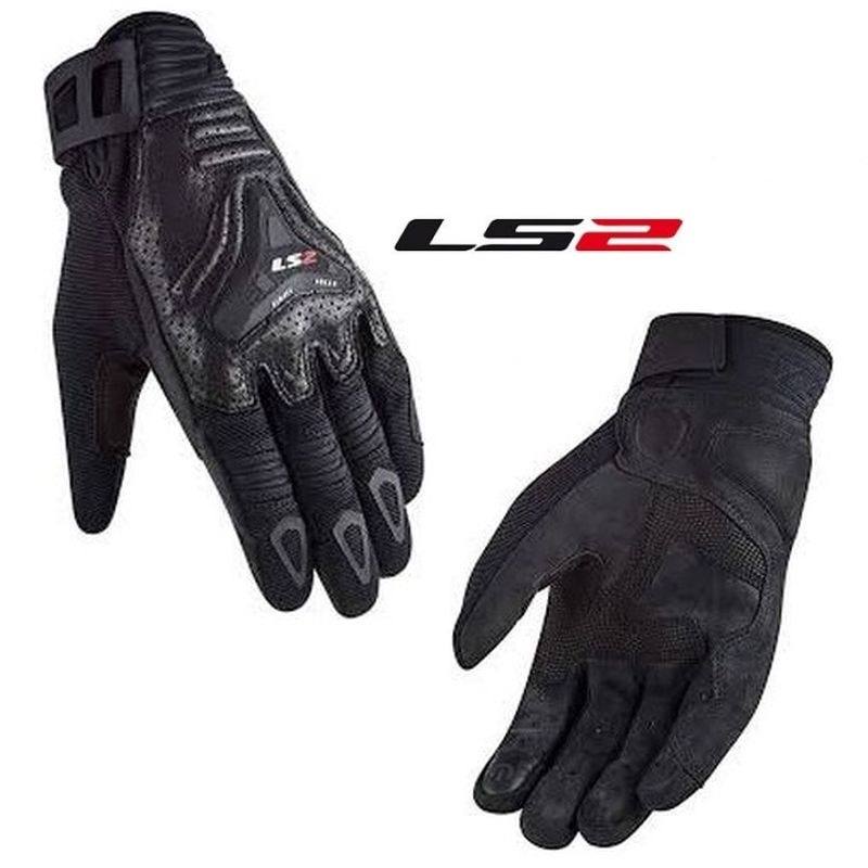 2024 LS2 All Terrain Woman Street Motorcycle Riding Black Gloves -0