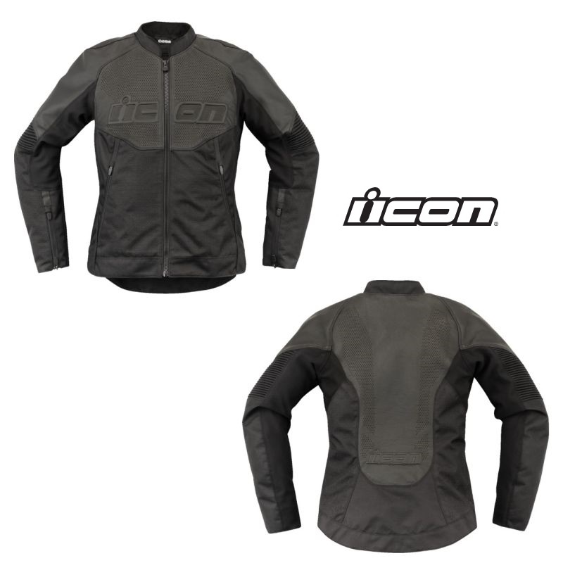 Icon Overlord3 Ce Women Street Motorcycle Black Jacket-0