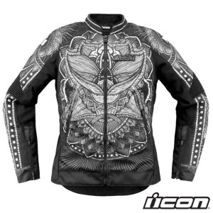 2024 Icon Overlord3 Noble Women Street Motorcycle Black Jacket-0