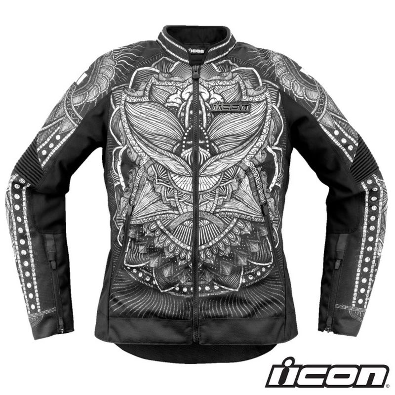 2024 Icon Overlord3 Noble Women Street Motorcycle Black Jacket-0