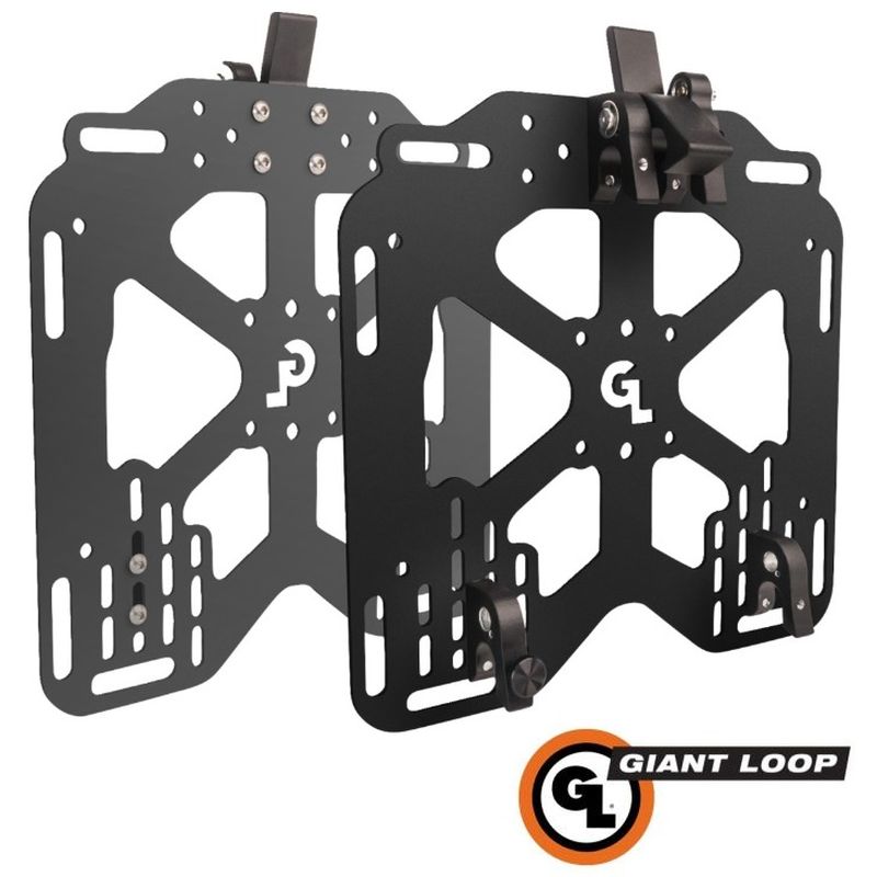 Giant Loop Pannier Mounts 16-18mm Anodized/Black Round Tubing Mounting Kit-0