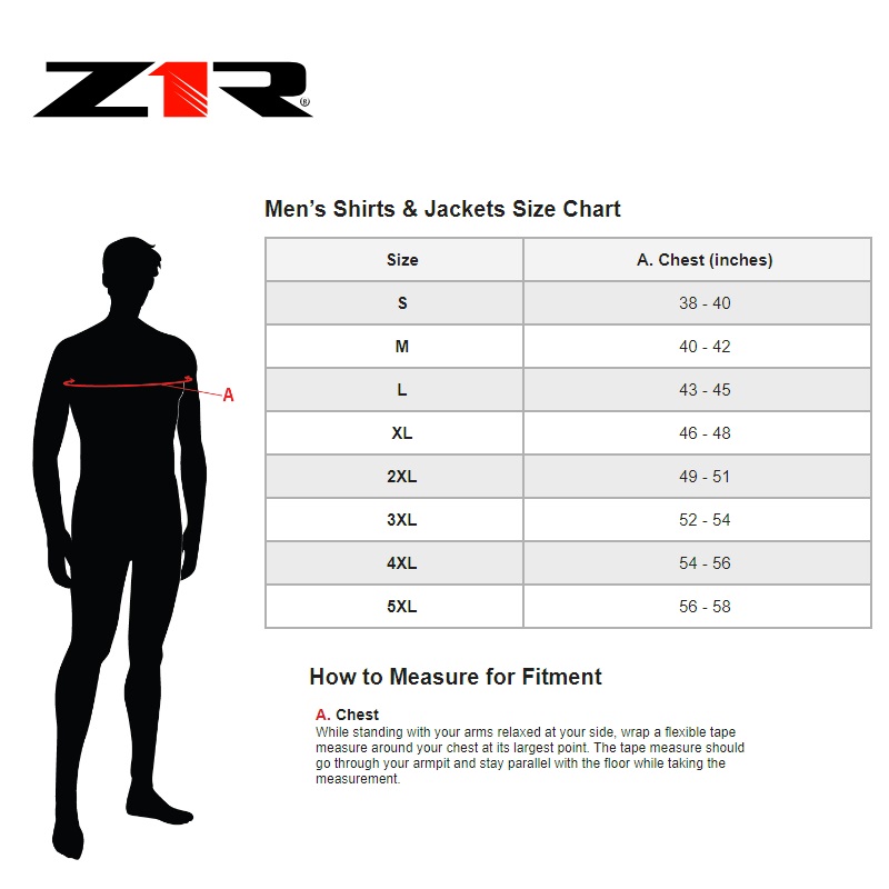 Z1R Total Force Men Street Motorcycle Riding Black Jacket - Pick Size-271393