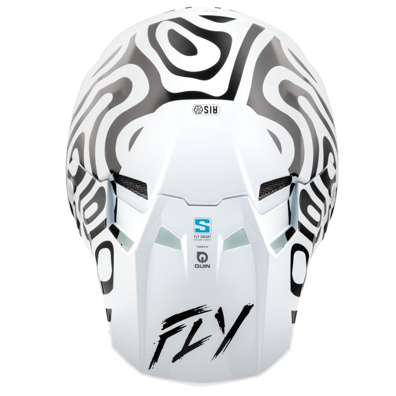 Fly Racing Formula S Carbon Abyss Men Motocross Offroad White/ Black Helmet-274279